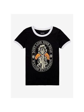 Hocus Pocus Don't Lose Your Head Billy Girls Ringer T-Shirt (Sm)